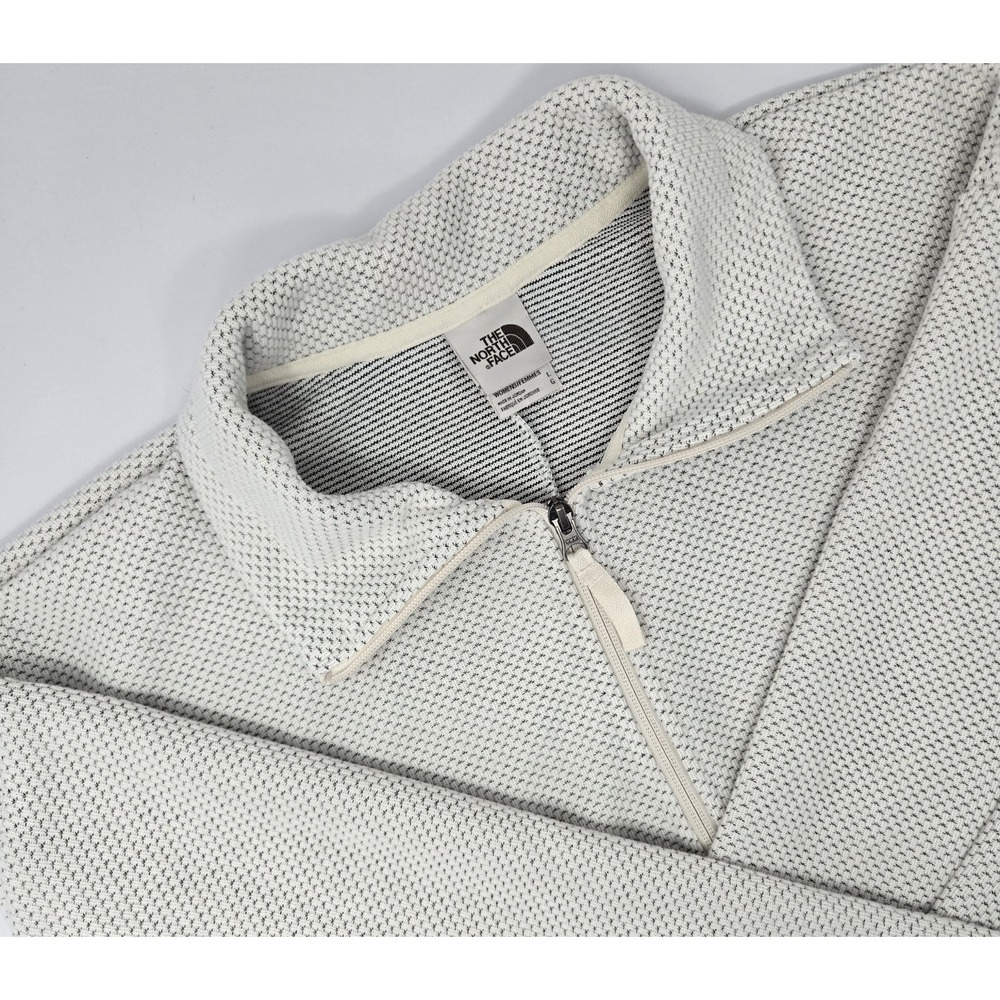 The North Face Sibley Fleece Jacket Women's‎ Large Full Zip Off-White Preppy VTG